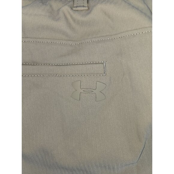 Under Armour Mens Showdown Golf Pants 38x32 Nylon/Elastane Beige - Picture 6 of 8